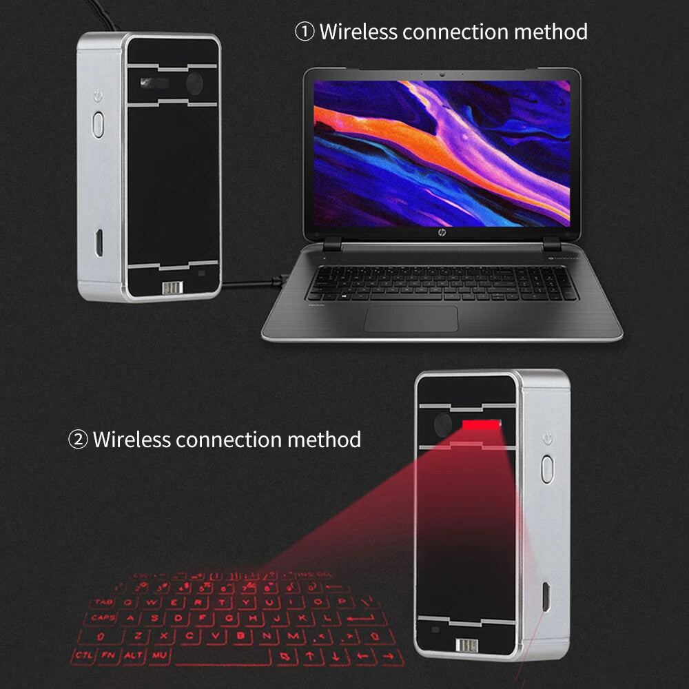 BLUETOOTH VIRTUAL LASER KEYBOARD PROJECTION for COMPUTER MOBILE PHONE