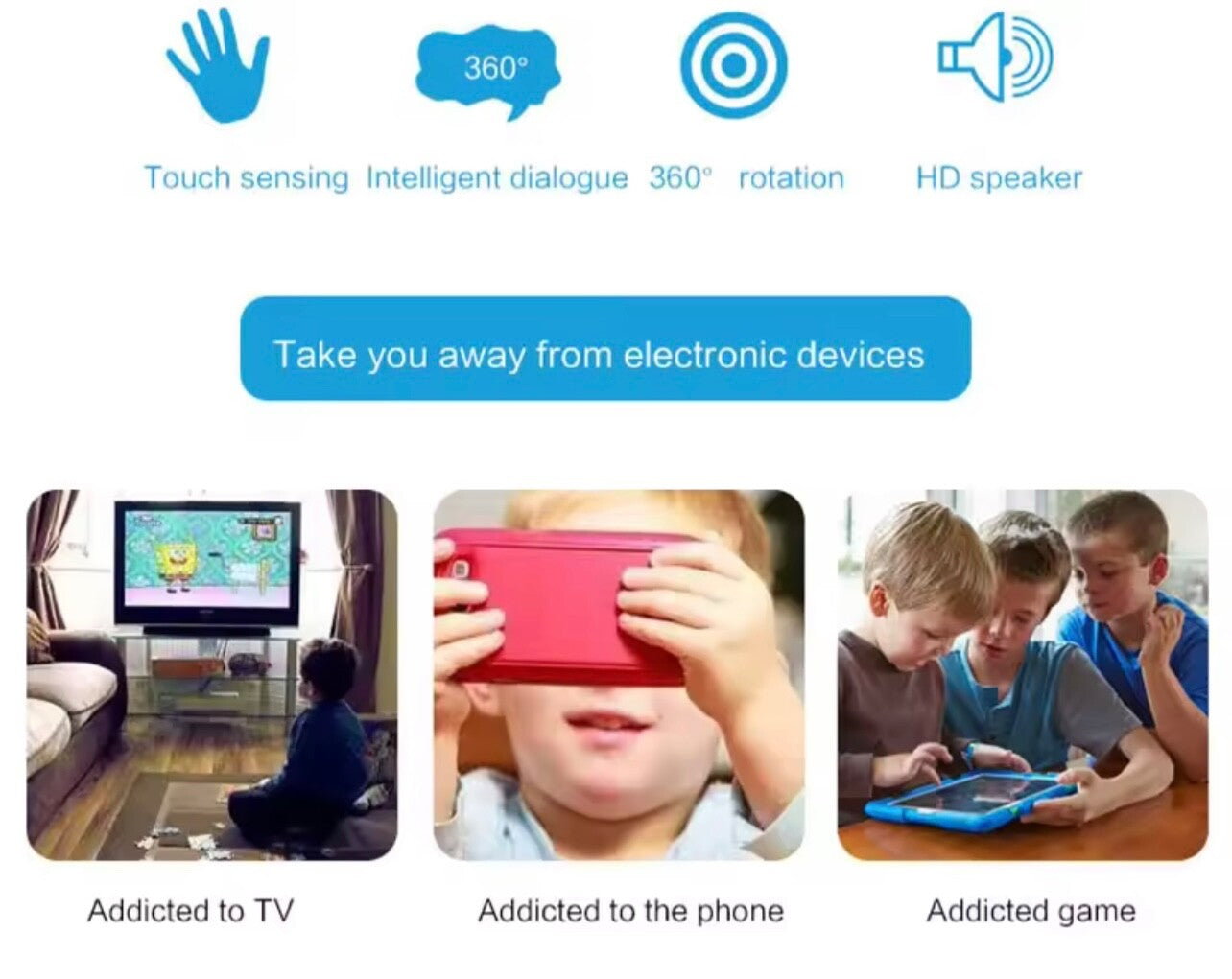 Emo Smart Robot Toy Voice Control Dancing Singing Talking Kids Gift Boy Girl