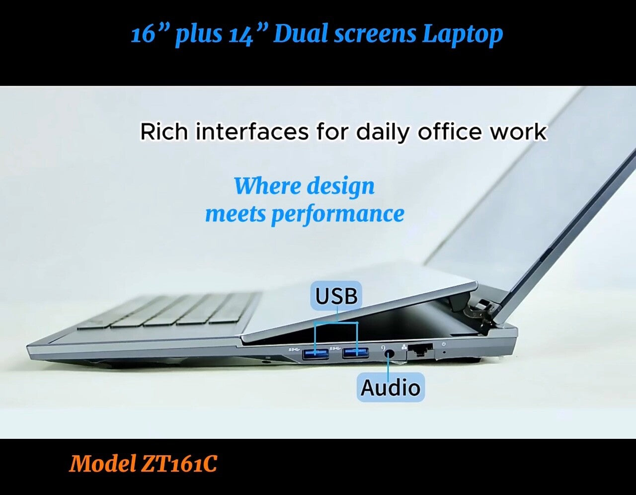ZeeTec DUAL SCREEN 16" plus 14" LAPTOP COMPUTER Intel I7 9th Gen 16GB 512GB
