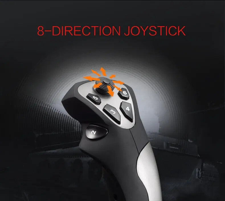 Flight Simulator Joystick Gamepad Controller w/ Throttle for PC Gaming Sim