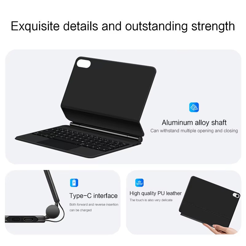 Magic Keyboard for iPad Pro 11/12.9, Air 4/5, iPad 10th Gen, Smart Magnetic