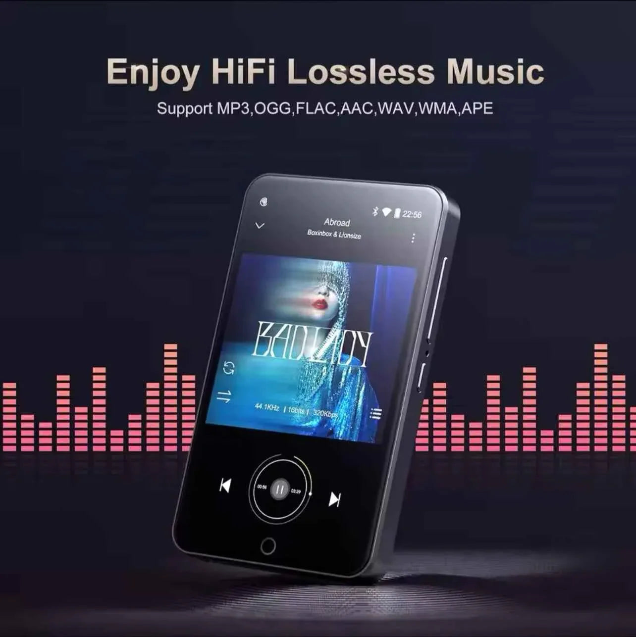 4 inch WiFi MP3 MP4 Player with HD Display, 2000mAh Battery, and Smart Music Management for Immersive Audio-Visual Experience - ZeeTec Store