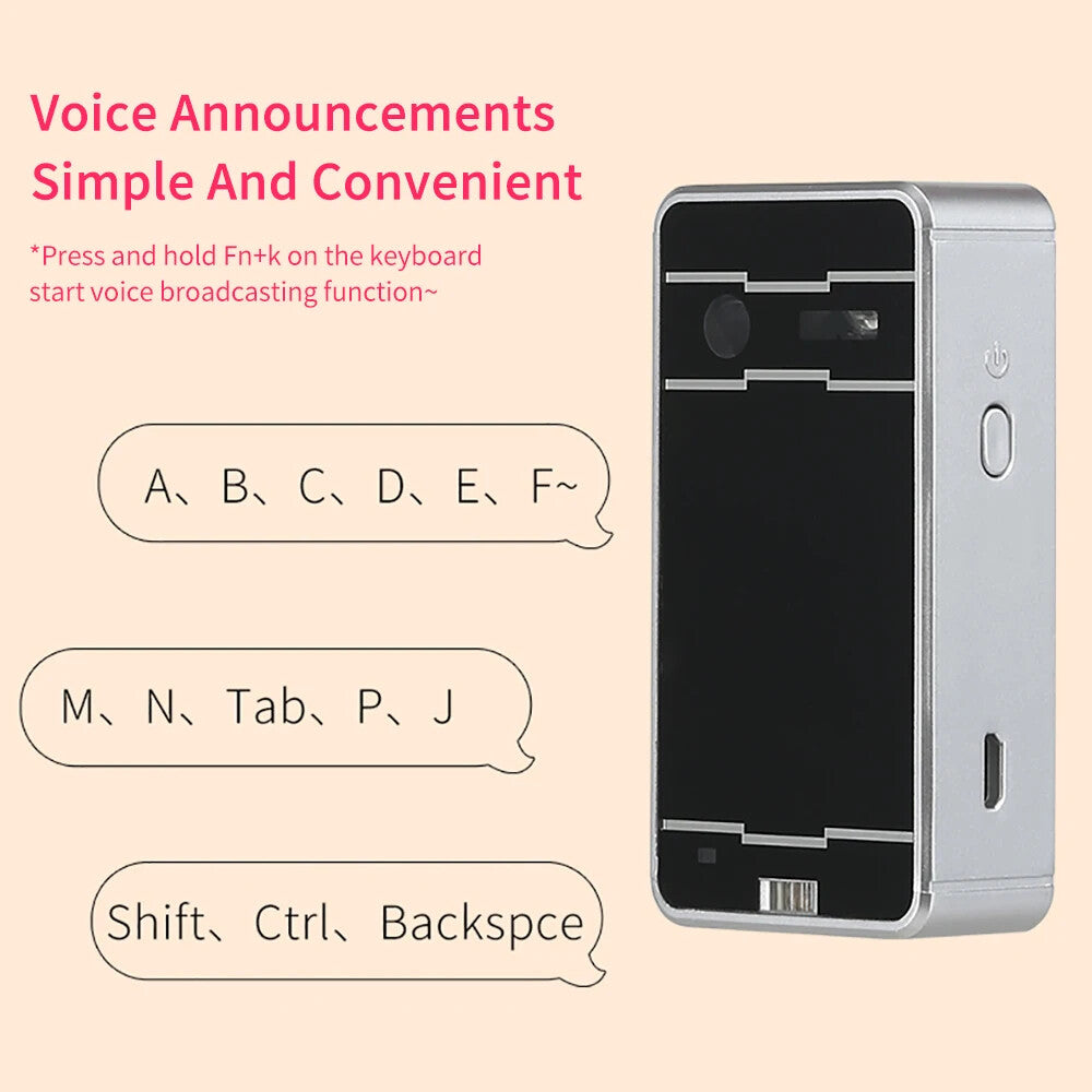 BLUETOOTH VIRTUAL LASER KEYBOARD PROJECTION for COMPUTER MOBILE PHONE