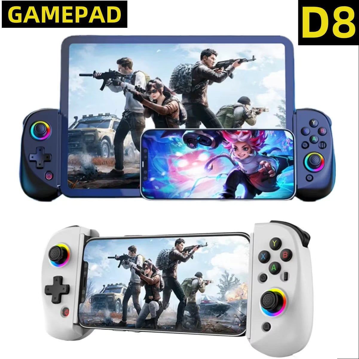 Wireless Mobile Controller Turbo 6-Axis Gyro Vibration for Android iOS PS4 PS3