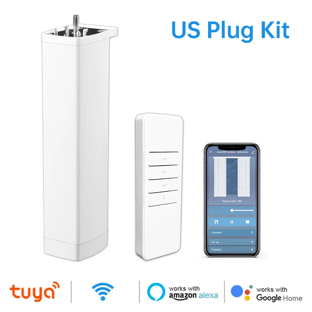 Smart Wireless Automatic Home Curtain Opener Works with Alexa Google Assistant