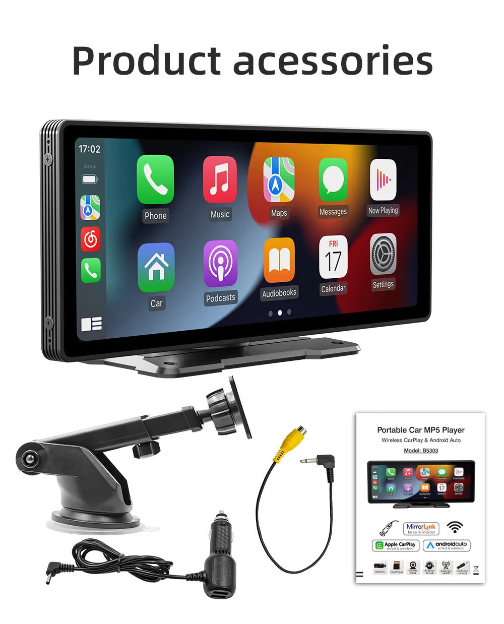 Universal 10.26β Car Radio Multimedia WIFI Player Wireless Carplay Apple Android