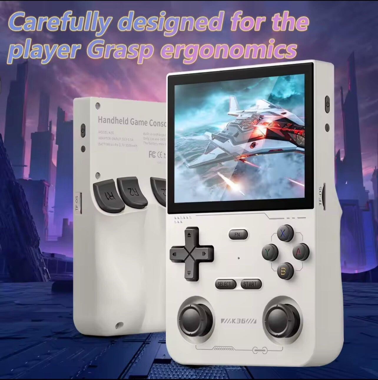3.5” Handheld Game Console 64GB IPS Screen Retro Games Built-In Portable