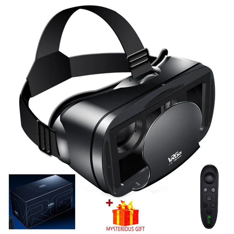 3D SMART VR HEADSET HELMET for SMART PHONE with BINOCULARS LENSES MOVIES GAMES