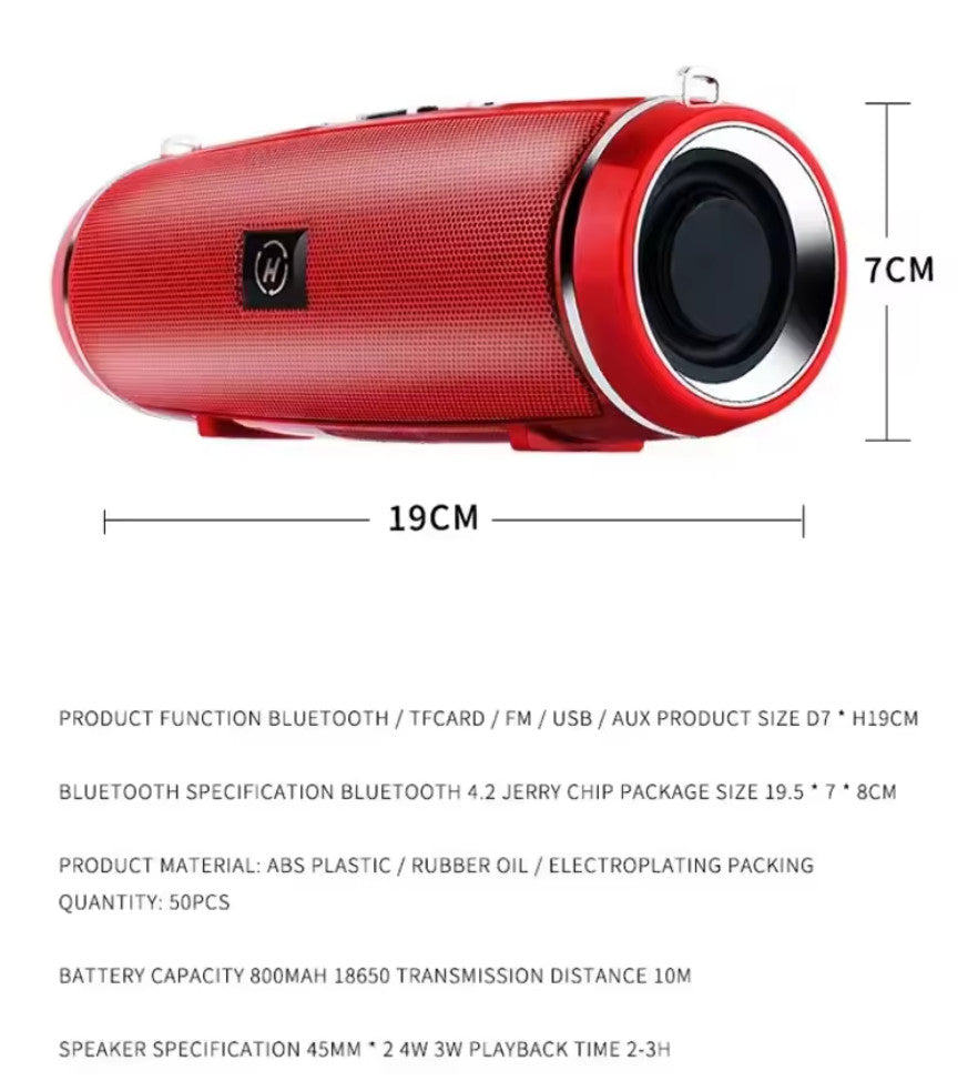 Bluetooth Speaker Mini Waterproof Outdoor HiFi Subwoofer FM TF Soundbox
