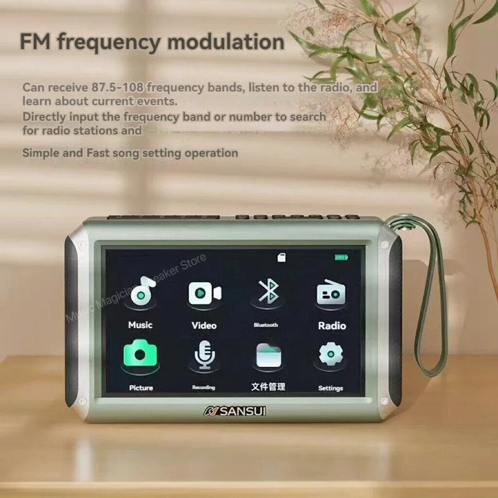 7” HD MP4 Video Player – Large Display, Music, Movies, E-Books, FM Radio, Built-