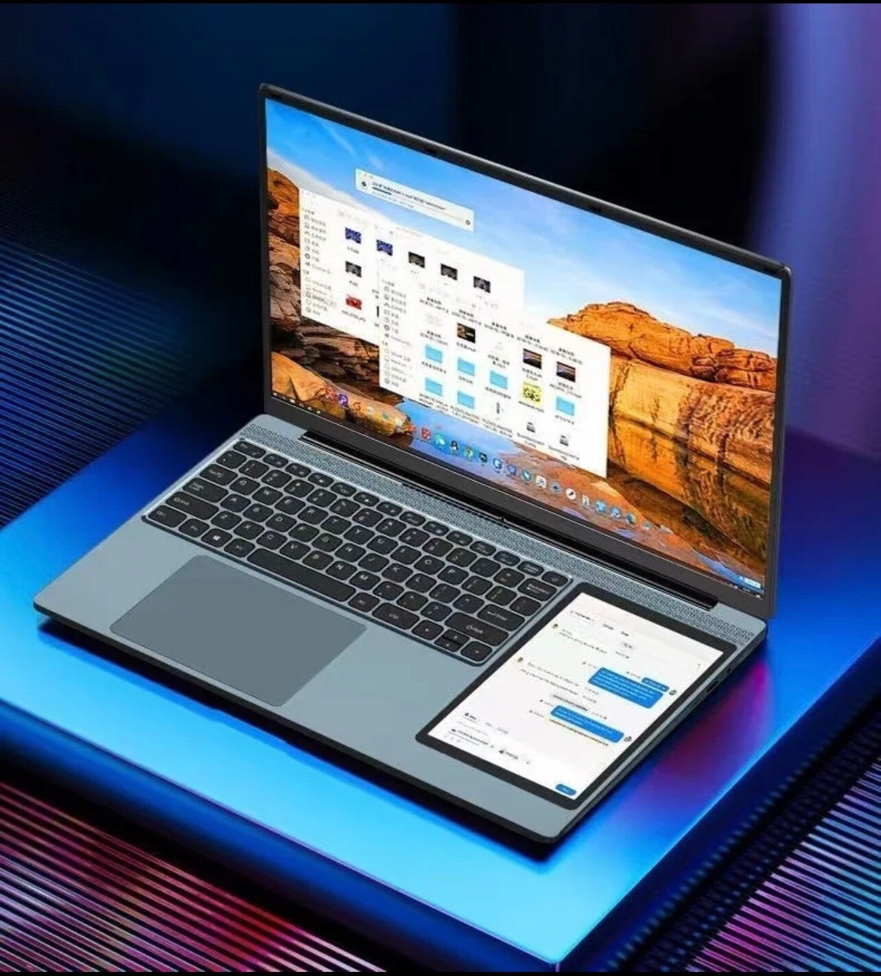 ZeeTec 15.6” plus 7” DUAL SCREEN LAPTOP COMPUTER FHD INTEL N100 16GB RAM 512GB