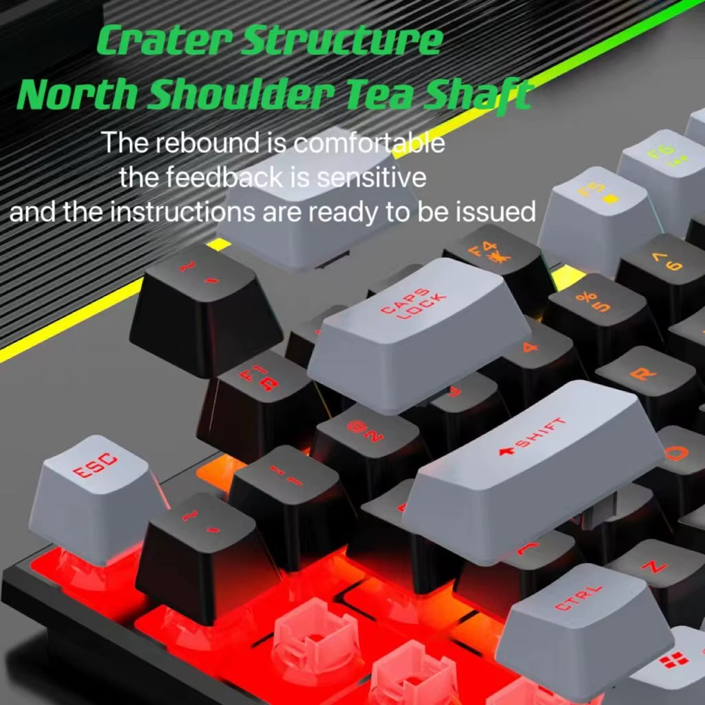 Wired Mechanical Keyboard & Mouse Combo β USB, RGB Backlit, PC & Laptop Gaming S