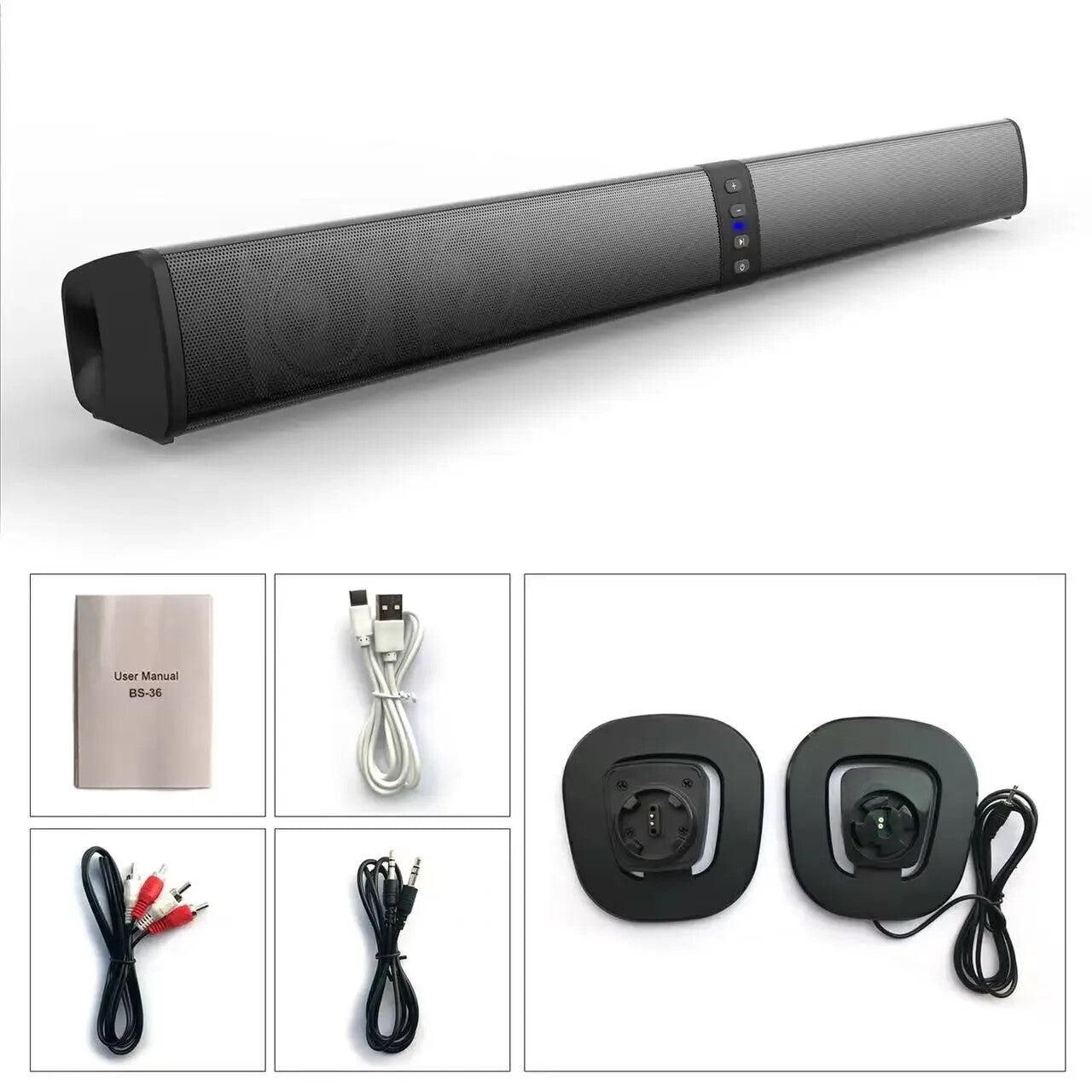 Foldable Split Bluetooth speaker Home Theater 3D Stereo surround Soundbar