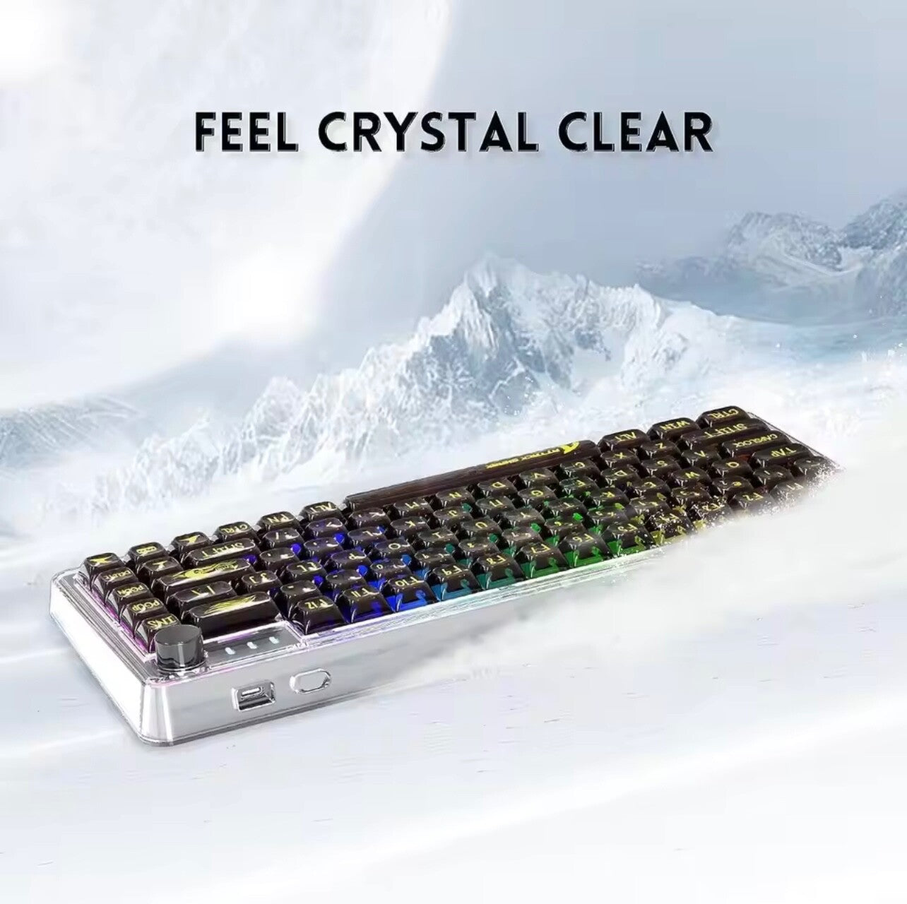 ATTACK SHARK K75 RGB Transparent Compact Gaming Mechanical Keyboard Tri Mode
