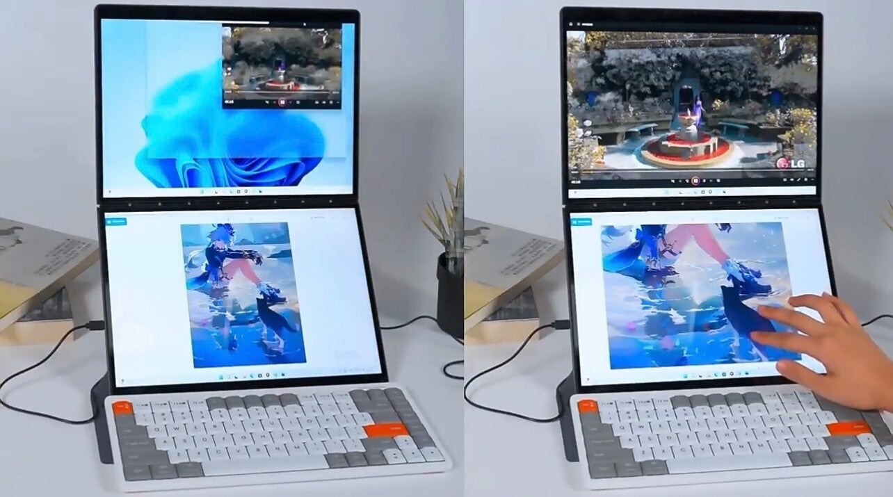 ZeeTec 13.5" DUAL SCREEN LAPTOP COMPUTER N100 16GB RAM 512GB SSD KEYBOARD PEN