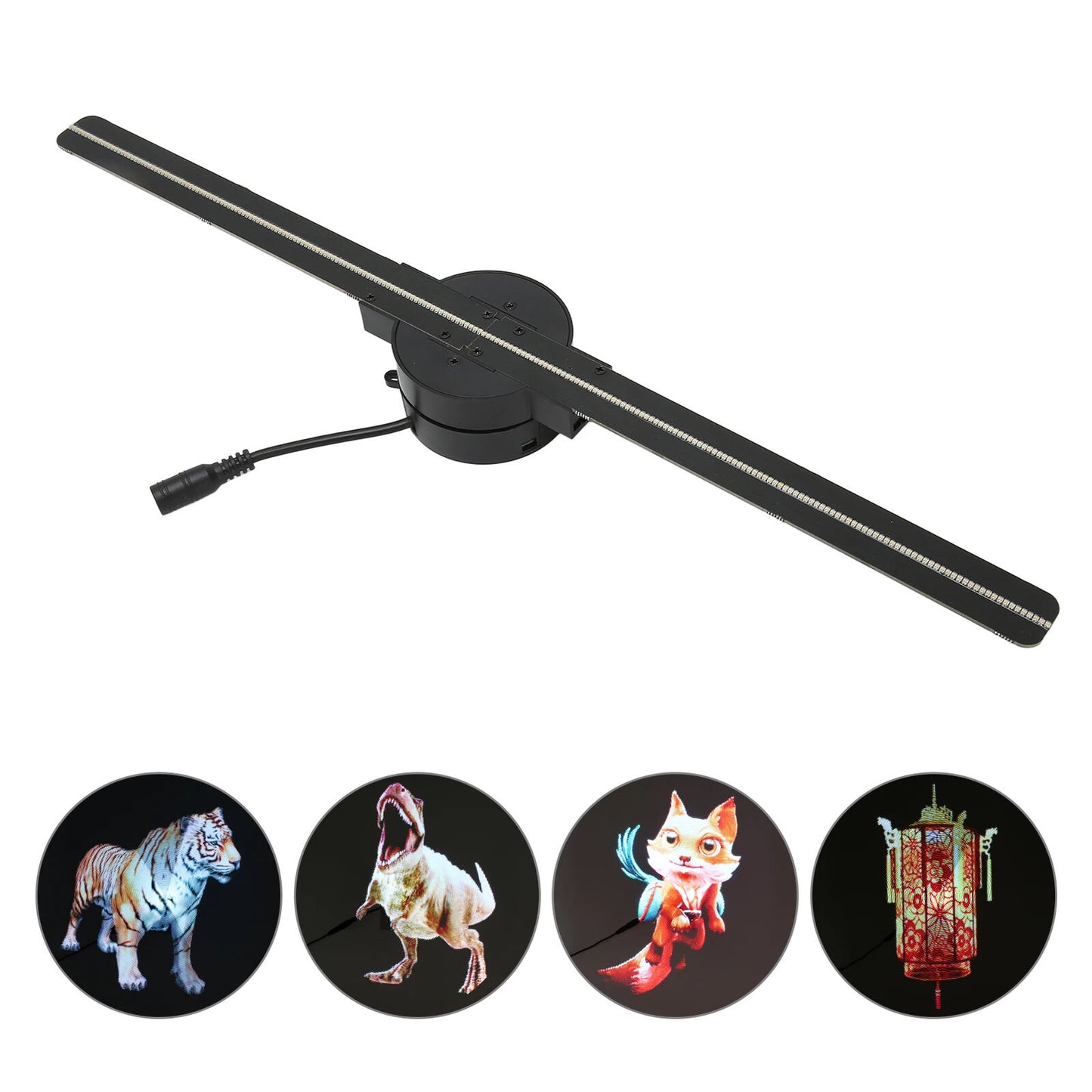 16.5” 3D Hologram Fan Projector – 224 LED Beads, WiFi, Memory Card Support, High