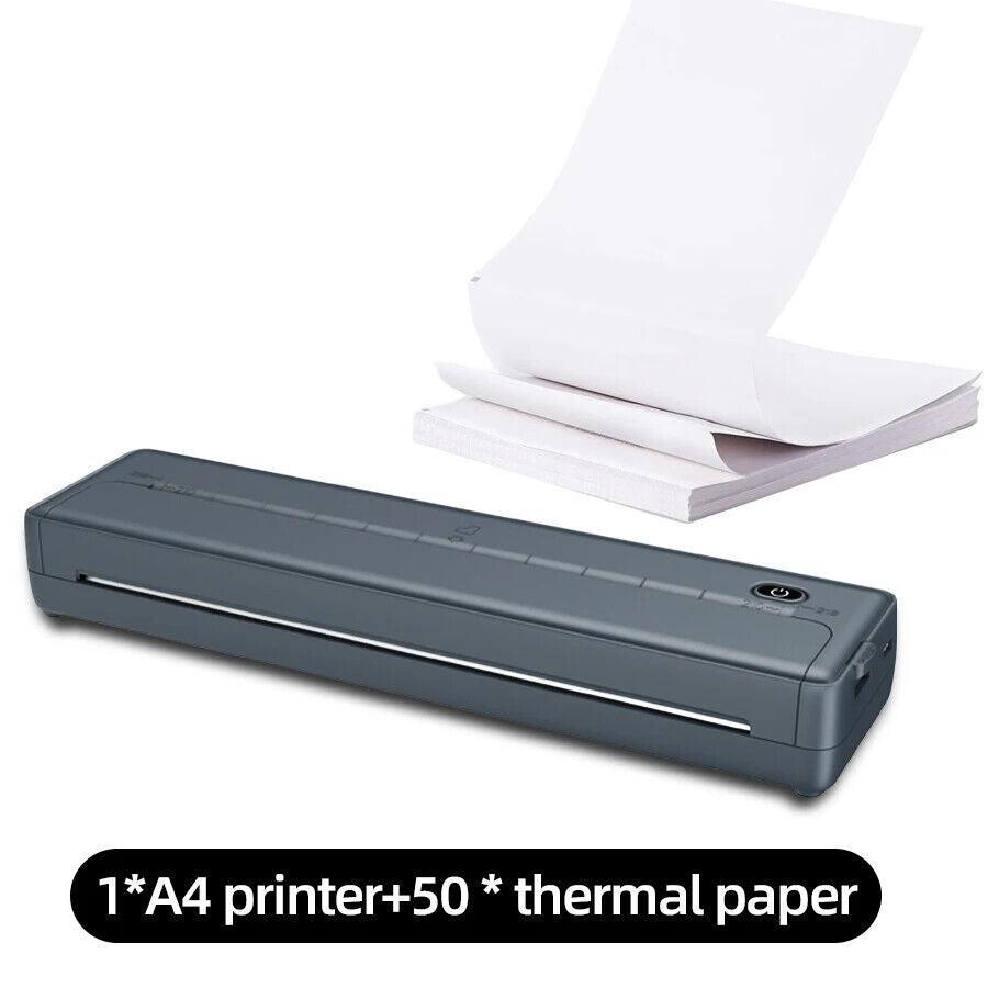 Portable Wireless Lightweight Thermal Printer A4, Inkless Built in Battery
