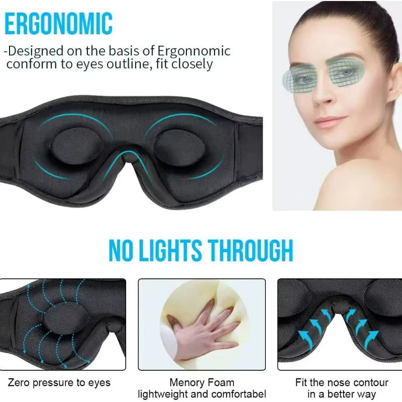 Sleep Headphones, White Noise Bluetooth Sleep Mask 3D Wireless Eye for