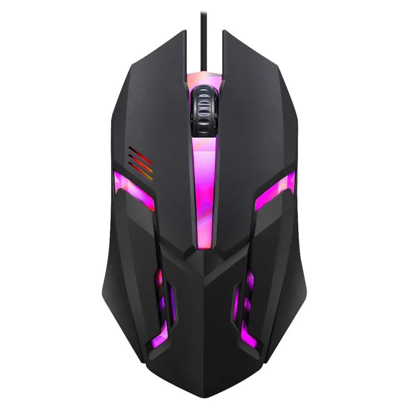 Wired Keyboard Mouse Set with 104 Keys, 3 Color Backlit USB Keyboard & LED Breathing Color Mouse with 6 Buttons, Plug & Play - ZeeTec Store