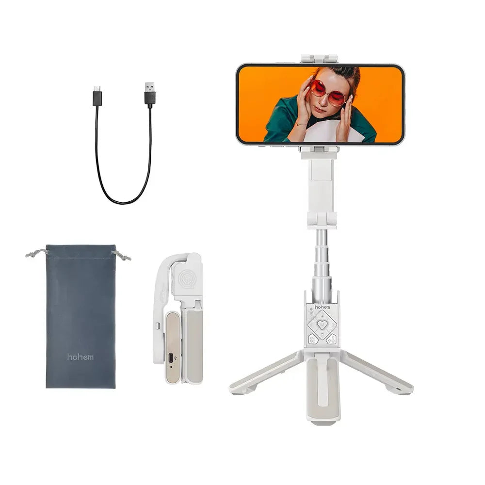 ISteady Q HANDHELD GIMBAL STABILIZER, 1-Axis Gimbal Stabilizer, Extendable Selfie Stick, Adjustable Tripod Mode, Detachable Bluetooth Remote Control, Intelligent Tracking & Rotation, Long Battery Life, Lightweight & Pocket-Sized - ZeeTec Store