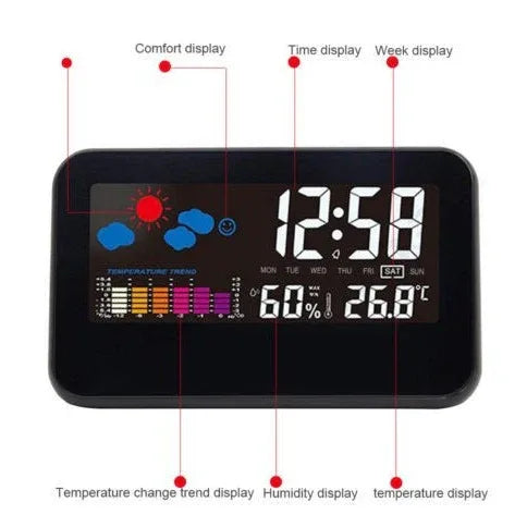 Color Screen Weather Clock for Accurate Time and Weather Updates - ZeeTec Store