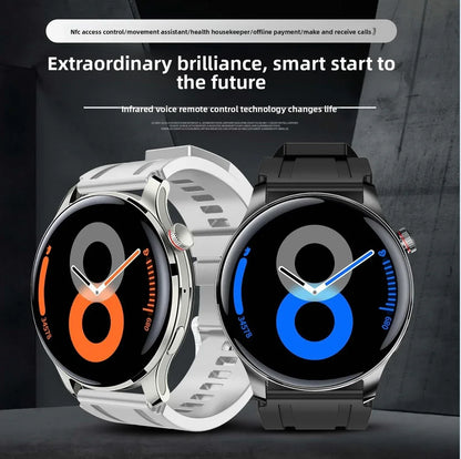 Multifunctional Smart Watch for Men & Women - 1.4 Inch HD Screen, Voice Call, AI Voice Control, Infrared Remote, Health Monitoring, GPS Tracking, Bluetooth, Wireless Charging, 14-Day Battery Life, Compatible with iOS & Android - ZeeTec Store