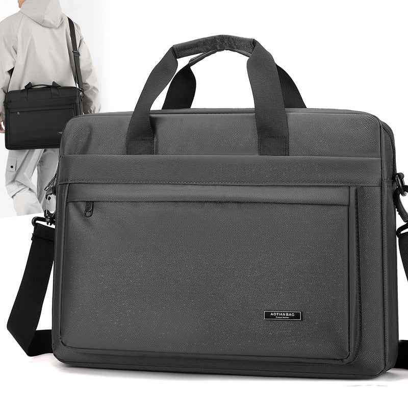 Men's Oxford Cloth Shoulder Computer Bag Large Capacity  Handbag