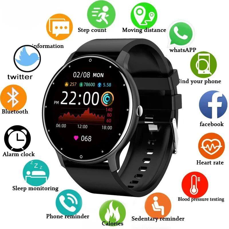 Smart Watch,1.28-inch HD color touch screen 240*240,Calls|built-in microphone|speaker|Customizable Dial|Smart Notifications|step counting|distance|calorie|heart rate|blood oxygen|blood pressure,Up to 7 days battery