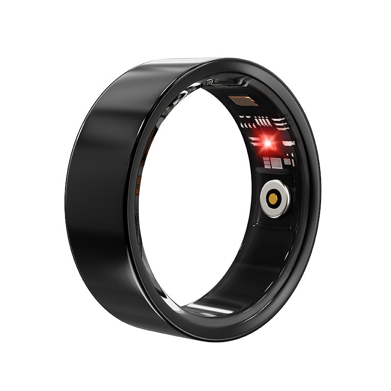 Slim Design Smart Ring with charging box,Tracks:Heart Rate|Blood Oxygen|Sleep Monitoring|Step Counting,Free app (No Subscription)