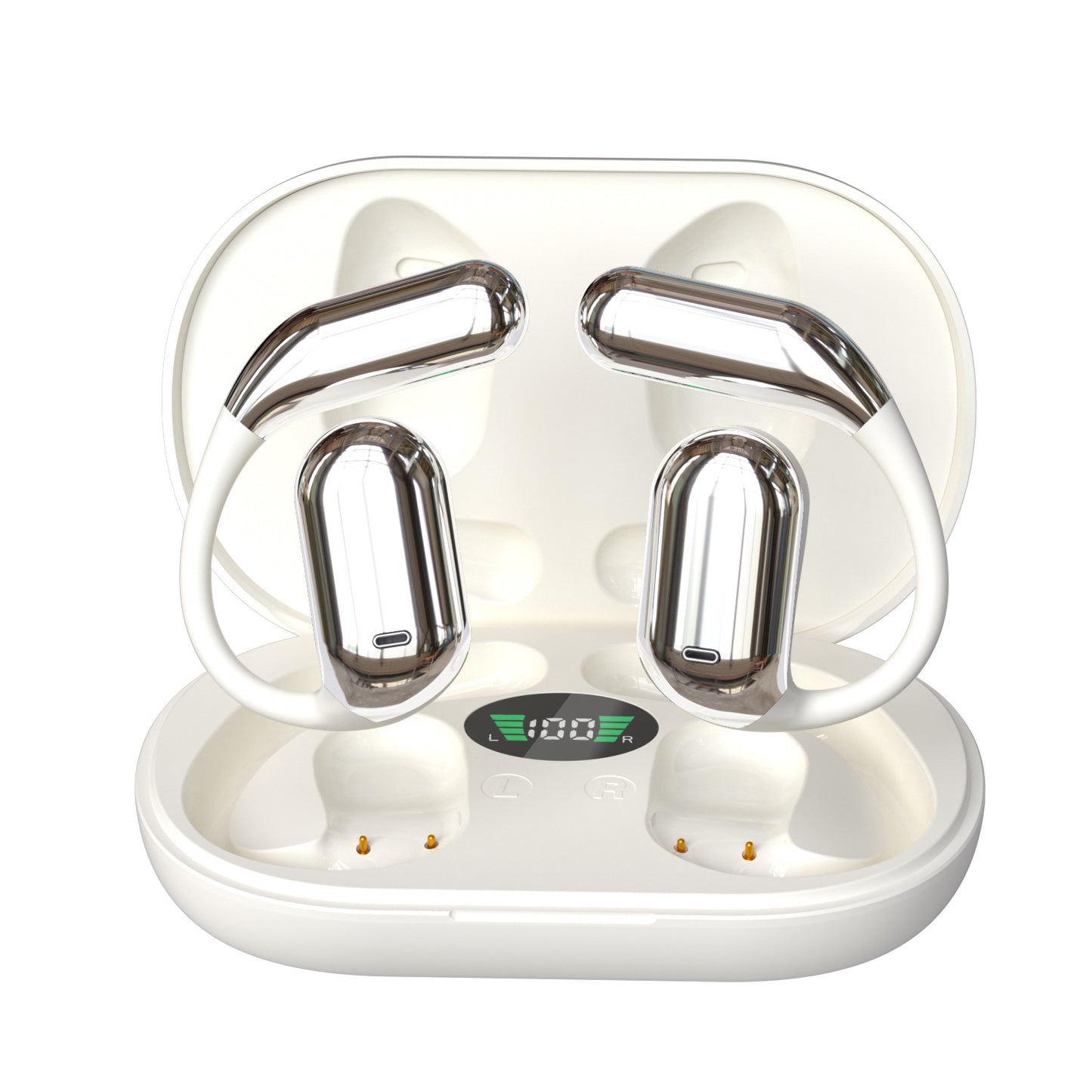 Open-Ear Wireless Bluetooth Headphones with AI Translation Sports optimized
