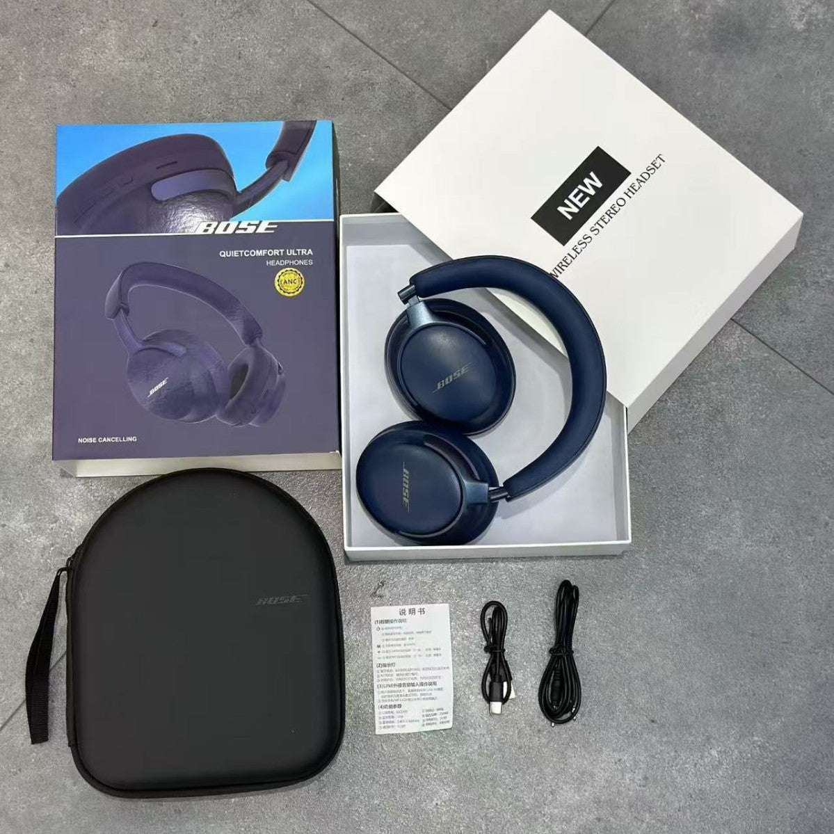 QC55 Foldable Bluetooth Headphones Foldable Design Stereo Sound