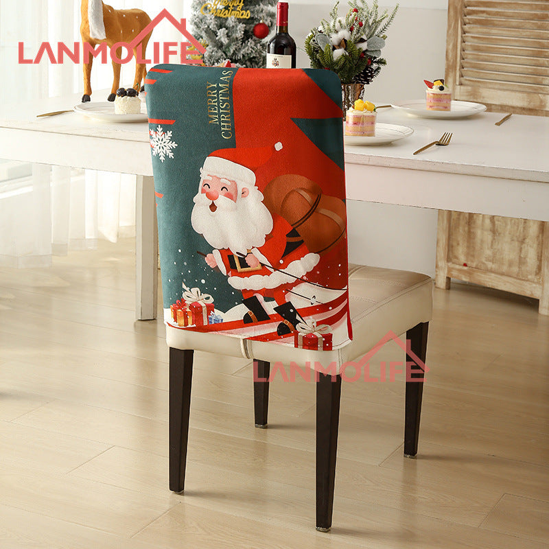 Christmas chair back cover Festive Decorative Design
