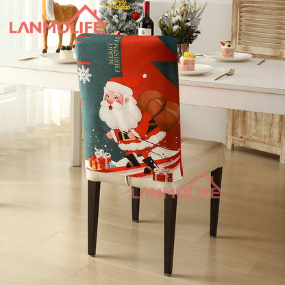 Christmas chair back cover Festive Decorative Design