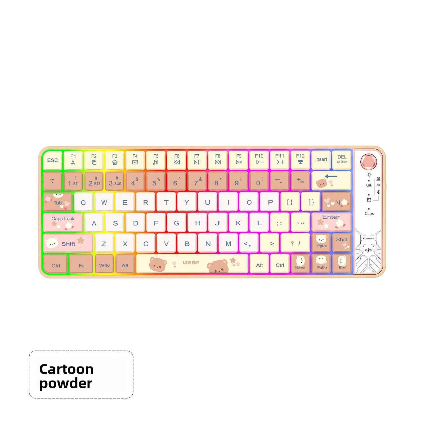 Wireless keyboard RGB Backlight 79 Keys
