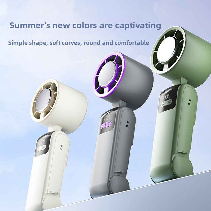 Handheld Semiconductor ice Cooling Fan with Digital Display - ZeeTec Store