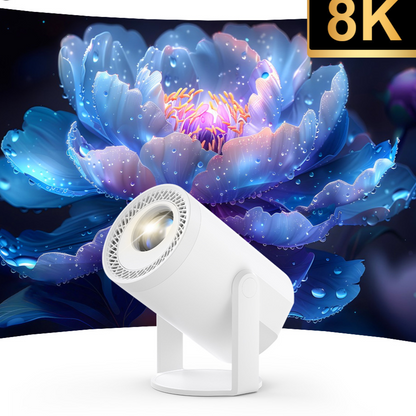 Mini Projector 200 Lumens 235-Inch Display, Enables mobile phone screen mirroring for easy streaming, sharing and cinematic viewing experience