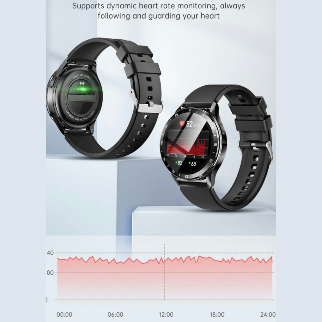 Smart Watch,1.39” Full-Touch HD Display with Built-in Wireless Earbuds, 📞 Bluetooth Calling (Dial Answer Reject)| 🩺 Heart Rate Monitoring| 📷 Shake to Take Photo| 🔔 Call & Message Alerts,Long life battery up to 7 days,Compatible with IOS & Android