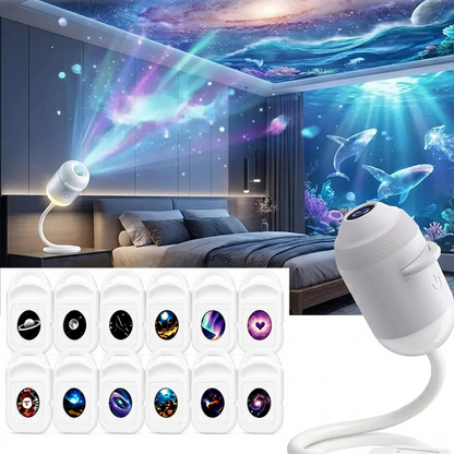 USB Starry Sky Projector Night Light Voice Control Themes Festive Christmas Ambience