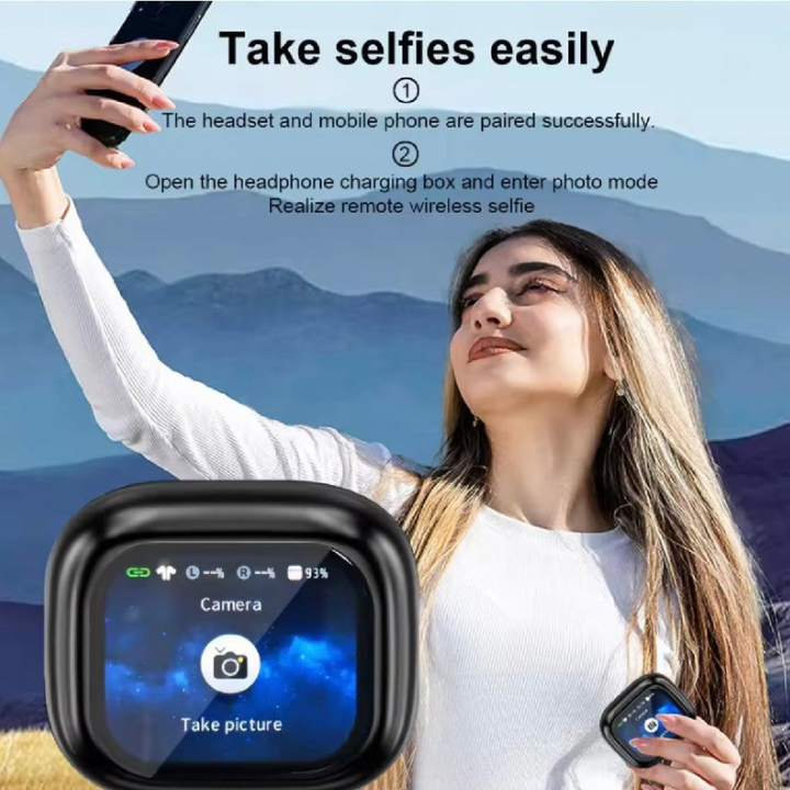 TWS Bluetooth Wireless Earbuds, HiFi Stereo Sound, Multifunction LCD Touch Display, App Voice Assistant Built-In – Supports Apple Siri and Google Assistant, Volume & Playback Control, HiFi Sound & Dynamic Drivers, Wide Compatibility