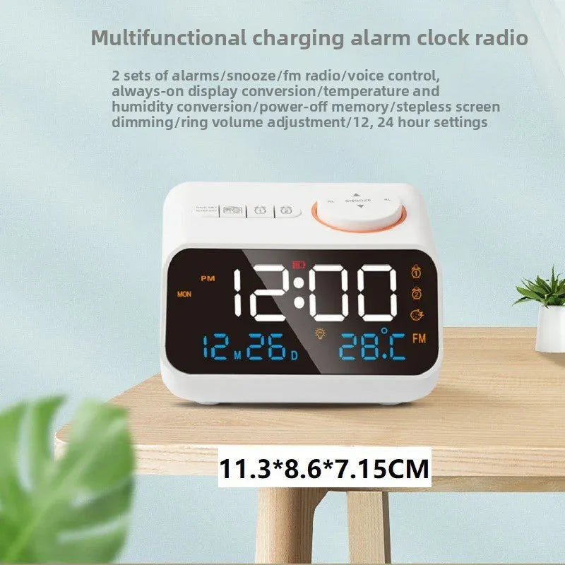 Radio Voice-Controlled Electronic Clock for Effortless Time Management - ZeeTec Store