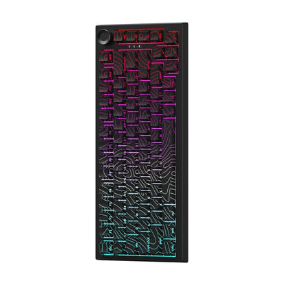 JP K81 Triple Mode RGB Side-Engraved PBT Mechanical Keyboard. Dynamic RGB backlighting with multiple effects enhances the aesthetic and gaming atmosphere