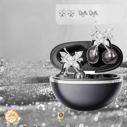 Star Ring Bluetooth Bone Conduction Earphones with Detachable Earings AI Translation