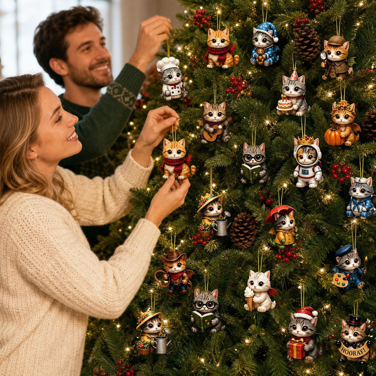 Cute Cat Theme  Advent Calendar Blind Box Christmas Countdown Surprise Gift Interactive Fun