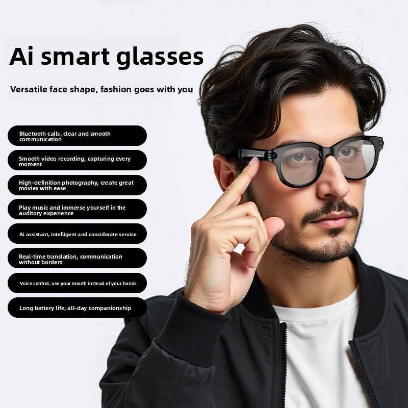 M89 Bluetooth Smart Glasses with AI Translation and HD Camera
