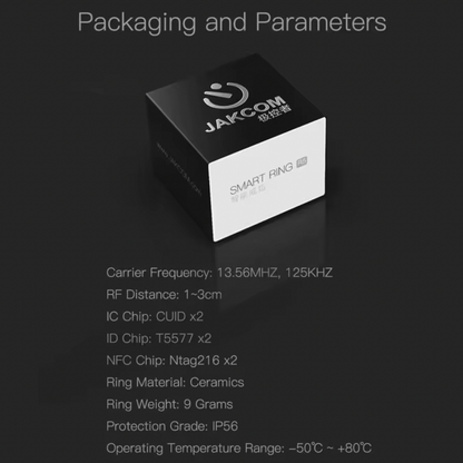 Jakcom R5 Smart NFC Ring Payments Access - Comes with Card Reader