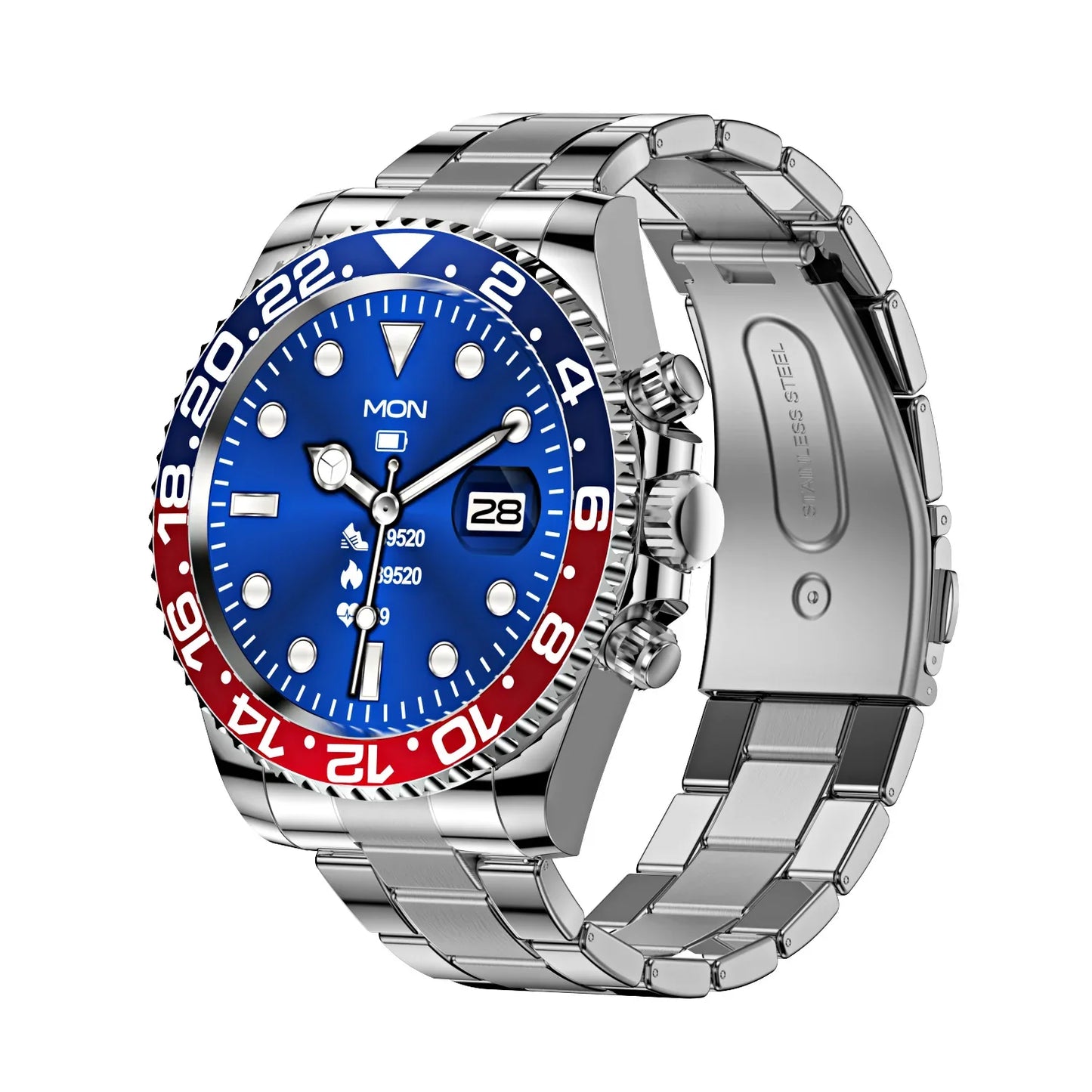 Smart Watch Stainless Steel with 1.3” IPS Display - ZeeTec Store