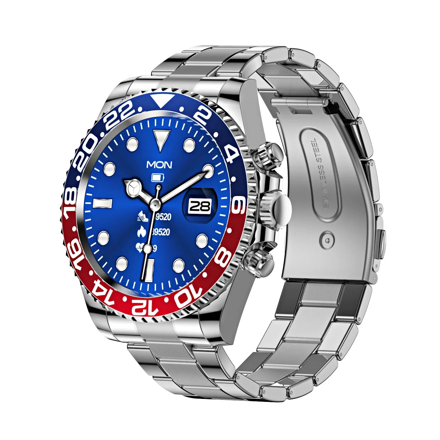 Smart Watch Stainless Steel with 1.3” IPS Display - ZeeTec Store
