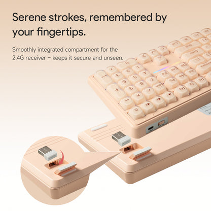 Furycube IP108 Mechanical Feel Wireless Keyboard with RGB Backlight