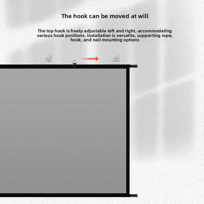 Projector Portable Screen, Portable & Foldable: Easy to carry and store, Wall-Mounted Design: Convenient installation, Multiple Sizes & High-Quality Material