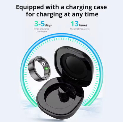 R6 smart ring with charging bin waterproof blood pressure - ZeeTec Store